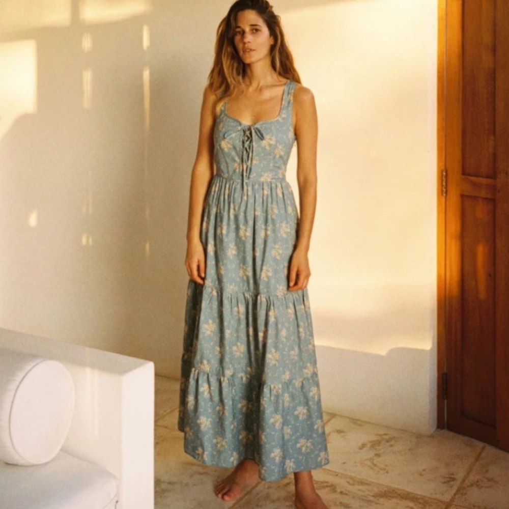 Christy Dawn Adele Spruce Bouquet 1X adjustable dress